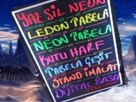 yaz sil neon tabela